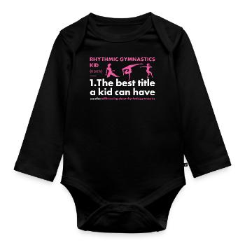 Gymnast Kid Definition Rhythmic Gymnastics - Baby Bio-Langarm-Body - Schwarz - Vorne