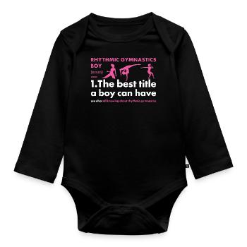 Gymnast Boy Definition Rhythmic Gymnastics - Baby Bio-Langarm-Body - Schwarz - Vorne