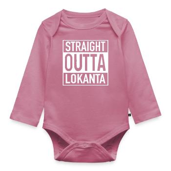 Straight OUTTA Lokanta - Baby Bio-Langarm-Body - Mauve - Vorne