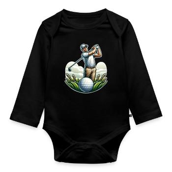 Golfe - Body Bébé bio manches longues - noir - Devant