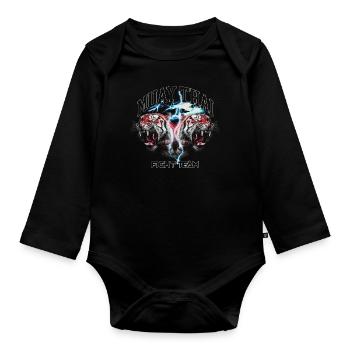 Muay Thai Fight Team MMA Tiger Kickboxing - Body Bébé bio manches longues - noir - Devant