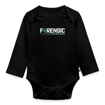 Forensische Krankenschwester Forensische Kriminalistik Wissenschaftlerin - Baby Bio-Langarm-Body - Schwarz - Vorne