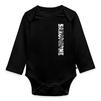 Saxophone Saxophone - Baby Bio-Langarm-Body - Schwarz - Vorne