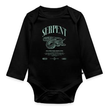 Gardien de reptiles python réticulé Streetwear - Body Bébé bio manches longues - noir - Devant