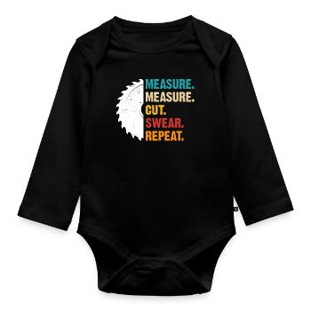 Charpentier Charpentier Charpentier Cadeau de bricoleur - Body Bébé bio manches longues - noir - Devant