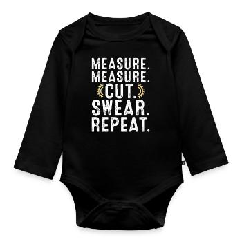 Charpentier Charpentier Charpentier Cadeau de bricoleur - Body Bébé bio manches longues - noir - Devant