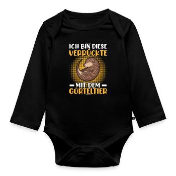 Armadillo Crazy avec Armadillo Armadillo Armadillo - Body Bébé bio manches longues - noir - Devant
