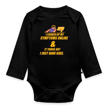 J’ai regardé mes symptômes en ligne - Body Bébé bio manches longues - noir - Devant