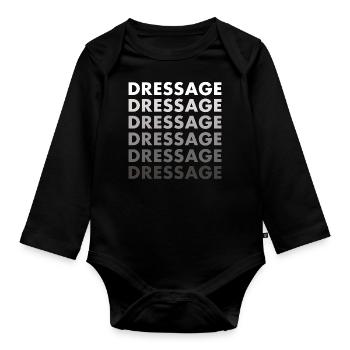 Rider Dressage - Organic Longsleeve Baby Bodysuit - black - Front