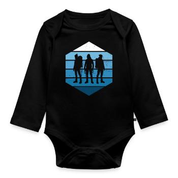 Bouldering Climber Women's Climber Climbing - Organic Longsleeve Baby Bodysuit - black - Front