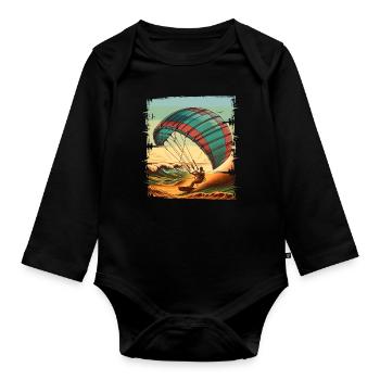 Kitesurf Kitesurfer Kiteboard - Body Bébé bio manches longues - noir - Devant