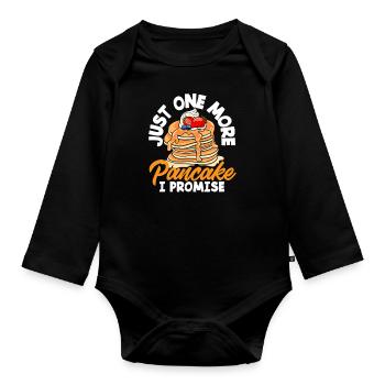 Juste une crêpe de plus promise - Body Bébé bio manches longues - noir - Devant