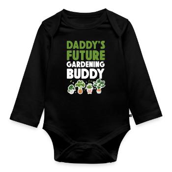 Plant Lover Gardening Daddy's - Organic Longsleeve Baby Bodysuit - black - Front