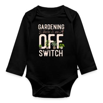 Plant Lover Gardening Gardening - Baby Bio-Langarm-Body - Schwarz - Vorne