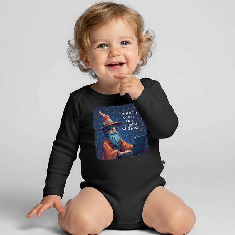 Je ne suis pas un codeur, je suis un programmeur assistant numérique Body Bébé bio manches longues