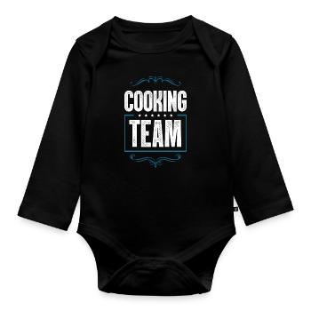 Équipe de cuisine - Body Bébé bio manches longues - noir - Devant