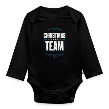 Équipage de Noël - Body Bébé bio manches longues - noir - Devant