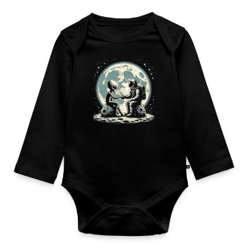 Étranger - Body Bébé bio manches longues - noir - Devant