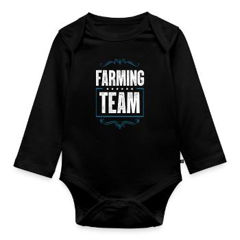 Farming Team - Baby Bio-Langarm-Body - Schwarz - Vorne