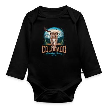 Colorado Adventure – Conception de la nature sauvage et de la nature - Body Bébé bio manches longues - noir - Devant