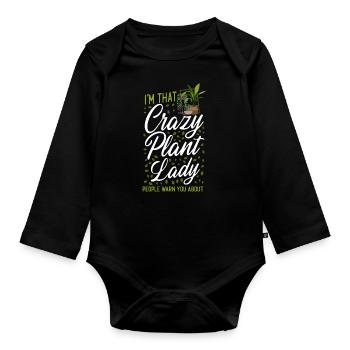 Plant Lover Gardening I'm That - Baby Bio-Langarm-Body - Schwarz - Vorne