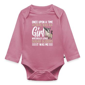 Sugar glider - Organic Longsleeve Baby Bodysuit - mauve - Front