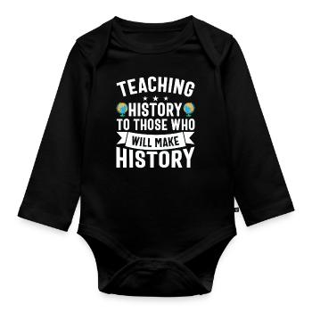 Appréciation du professeur d’histoire Cours d’histoire - Body Bébé bio manches longues - noir - Devant