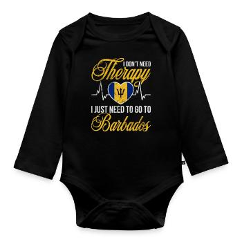 Barbados - Organic Longsleeve Baby Bodysuit - black - Front
