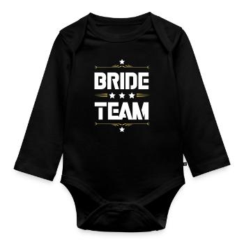Bride Team - Baby Bio-Langarm-Body - Schwarz - Vorne
