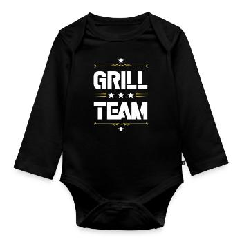 Grill Team - Baby Bio-Langarm-Body - Schwarz - Vorne