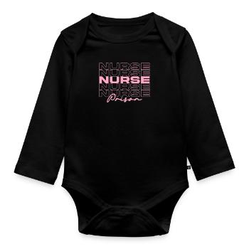 Infirmière de prison Infirmières médicales élégantes - Body Bébé bio manches longues - noir - Devant