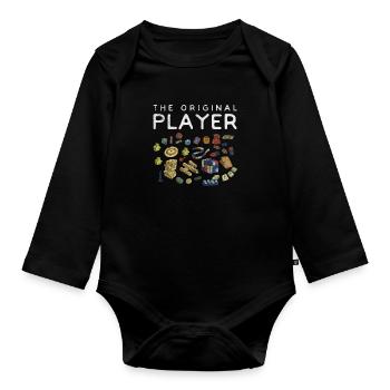 Brettspiel - Baby Bio-Langarm-Body - Schwarz - Vorne