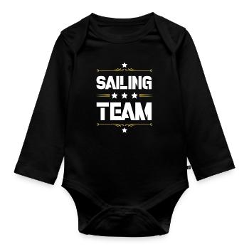 Equipe de voile - Body Bébé bio manches longues - noir - Devant