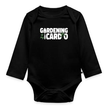 Plant Lover Gardening Gardening Is - Baby Bio-Langarm-Body - Schwarz - Vorne