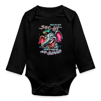 Wenn ihr mich sucht, ich bin am Rande des Wahnsinn - Baby Bio-Langarm-Body - Schwarz - Vorne