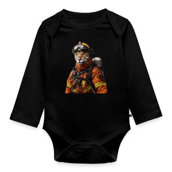 Jaguar - Baby Bio-Langarm-Body - Schwarz - Vorne