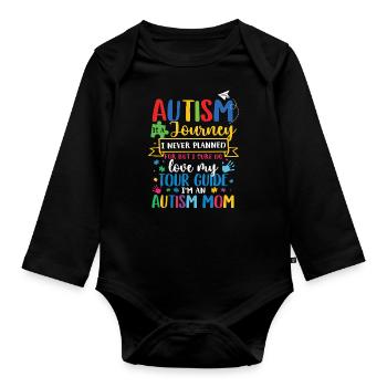 Journée de sensibilisation à l’autisme Cadeau autiste - Body Bébé bio manches longues - noir - Devant