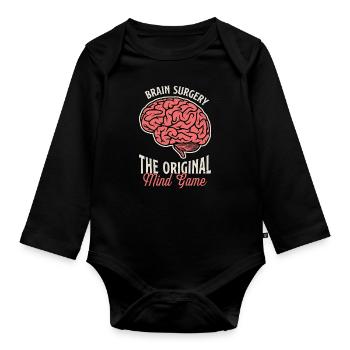 Neurosurgeon Brain Surgery The Neurologist Doctor - Organic Longsleeve Baby Bodysuit - black - Front