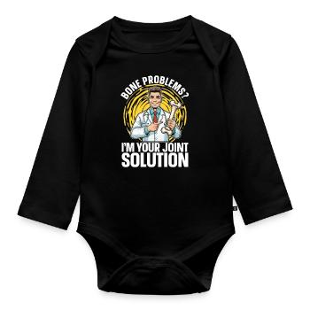 Orthopedic Surgeon Bone Problems I'm Your Doctor - Baby Bio-Langarm-Body - Schwarz - Vorne