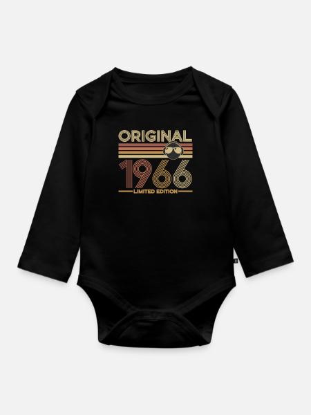 1966 - Baby Bio-Langarm-Body - Schwarz