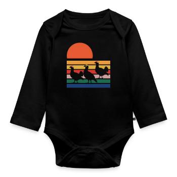 Auerhahn - Baby Bio-Langarm-Body - Schwarz - Vorne