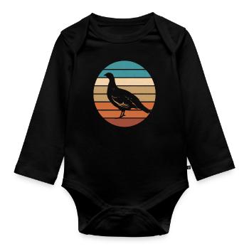 Auerhahn - Baby Bio-Langarm-Body - Schwarz - Vorne