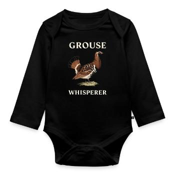 Auerhahn - Baby Bio-Langarm-Body - Schwarz - Vorne