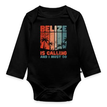 Belize - Baby Bio-Langarm-Body - Schwarz - Vorne