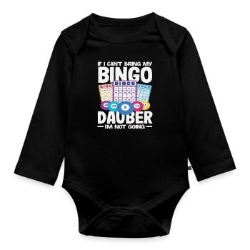 Bingo Spieler Ohne Dauber Geht Nichts - Baby Bio-Langarm-Body - Schwarz - Vorne