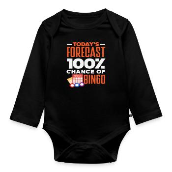 Prédiction de bingo 100 % de chance Bingo - Body Bébé bio manches longues - noir - Devant