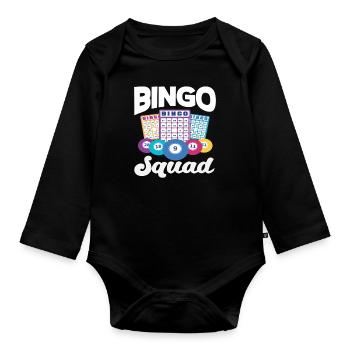 Bingo Squad Joueurs Équipe Bingo Fans - Body Bébé bio manches longues - noir - Devant