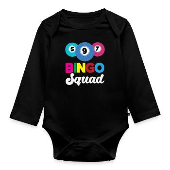 Bingo Squad pour les joueurs de bingo - Body Bébé bio manches longues - noir - Devant