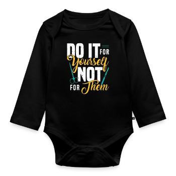 Plastic Surgery Do It For Yourself Esthetician - Baby Bio-Langarm-Body - Schwarz - Vorne