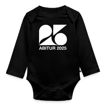 Abitur 2025 - Abi - Spruch - Baby Bio-Langarm-Body - Schwarz - Vorne